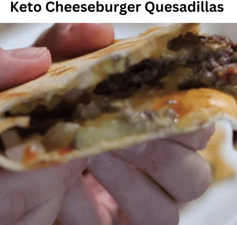 Keto Cheeseburger Quesadillas - EASY KETO RECIPES Keto Quesadilla, Cheeseburger Quesadillas, Keto Sandwiches, Keto Cheeseburger, 2024 Meals, Loaded Cauliflower Casserole, Keto Dishes, Keto Appetizers, Keto Beef