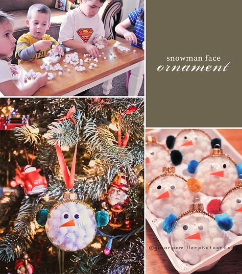 Easy Snowman Face Ornaments...these are the BEST Homemade Christmas Ornament Ideas! Easy Holidays Crafts, Cadeau Parents, Diy Christmas Tree Ornaments, Fake Snow, Ornaments Homemade, Christmas School, 12 December, Christmas Classroom, Christmas Ornaments Homemade