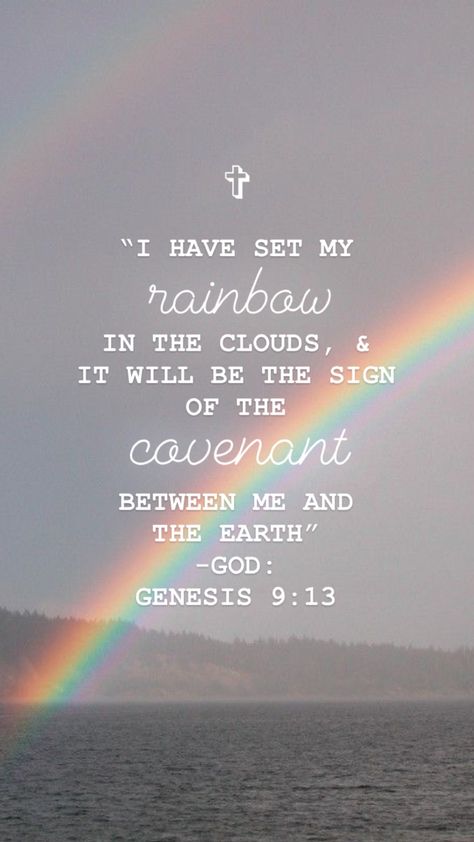 Rainbow Christian Wallpaper, Bible Rainbow Quotes, Christian Rainbow, Genesis 9 13, Rainbow Bible, Woord Van God, Worship Quotes, Prayers Of Encouragement, When Life Gets Hard