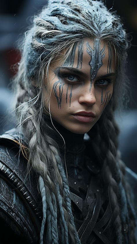 Maquillage Harley Quinn, Viking Makeup, Viking Warrior Woman, Making Movies, Viking Women, Viking Hair, Viking Woman, Samana, Viking Warrior