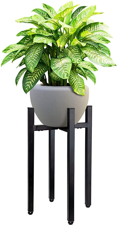 Tattoo Trees, Outdoor Metal Plant Stands, Tall Plant Stand, Plantas Interior, Mid Century Plant Stand, Mid Century Plants, Tattoo Plant, Indoor Plant Wall, Tall Plant