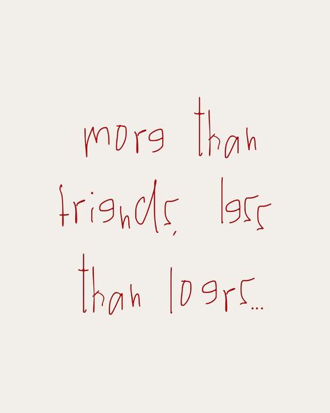 More than friends, less than lovers.💖 More Than Friends Less Than Lovers, More Than Friends, Nothing More, Mindfulness, Quotes, On Instagram, Quick Saves, Instagram