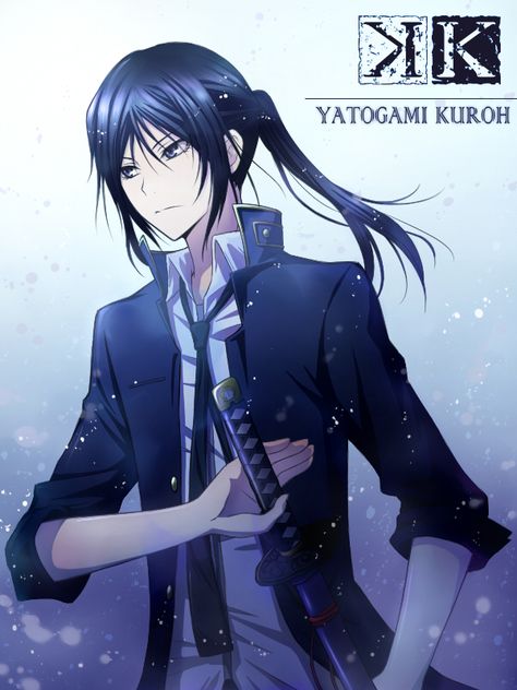 Kuroh Yatogami | K Project ♛ Kuroh Yatogami, K Project, Black Dog, An Anime, Anime Character, The Black, Hair, Anime, Blue