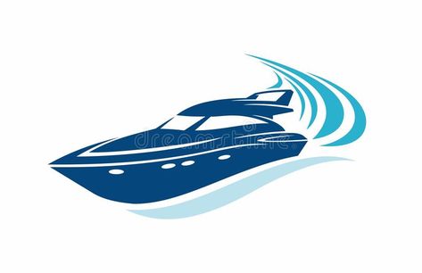 Speed Boat. Design a vector illustration of Luxury Speed Boat in a blue ocean, i , #Sponsored, #vector, #illustration, #Design, #Speed, #Boat #ad Speed Boat Design, Nautical Logo, Campervan Ideas, Boat Shirts, Ocean Design, Speed Boat, Boat Art, Ship Logo, Boat Race