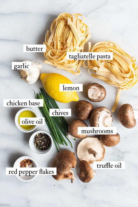 Mushroom Olive Oil Pasta, Truffle Oil Mushroom Pasta, Tagliatelle With Mushrooms, Truffle Tagliatelle Recipe, Italian Truffle Pasta, Vegan Truffle Pasta, Pasta With Truffles, Truffle Recipe Pasta, Black Truffle Pasta Recipe