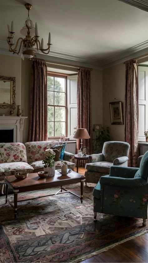 British Countryside living room British Sitting Room, Classic Americana Style Home, British Country Style Interior, English Countryside Interior Design, English Country Home Interiors, English Living Room Decor, Old English Living Room, Americana Style Home, English Living Rooms