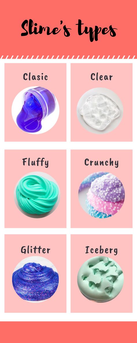 Different Types Of Slime Recipes, Slime Names Ideas List, Slime Shop Names, Slime Business Name Ideas, Slime Buisness, Slime Ingredients List, Slime Types, Different Types Of Slime, Slime Names