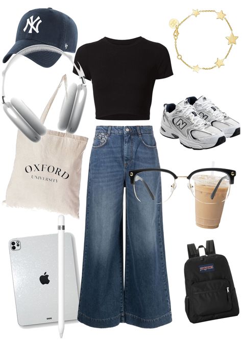 University fit outfit ideas | Casual fit First Day Of University Outfit Aesthetic, Cute Outfits University, Spring University Outfits, Casual Outfits University, Uni Fits Aesthetic, Outfit Ideas For University, University Aesthetic Outfit, University Outfit Ideas Summer, University Outfit Ideas Casual