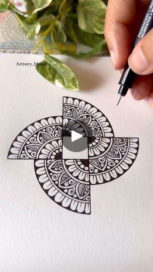 Mandala Art Tutorial How To Draw, Mandala Zentangle Art, Mandala Art Lesson Tutorials, Geometric Designs Art Creative, Simple Patterns To Draw, Mandala Art Drawing Creative, Mandala Drawing Tutorial, Mandala Art Ideas Creative, Creative Mandala Art