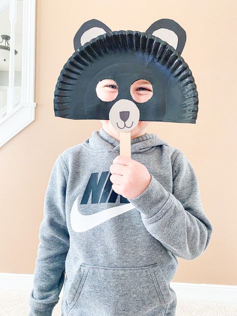 10 EASY Bear Crafts for Kids - ABCDee Learning Paper Plate Bear Mask, Teddy Bear Mask Craft, Black Bear Crafts Preschool, Brown Bear What Do You See Crafts, Smokey The Bear Crafts For Preschool, Black Preschool Crafts, Paper Bag Bear Craft, Bear Projects For Preschool, Teddy Bear Preschool Craft