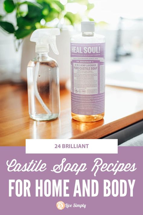 How To Make Body Wash With Castile Soap, Castile Soap Dilution Cheat Sheet, How To Use Castile Soap, Castile Soap Shampoo Recipe, Castile Dish Soap Recipe, Castile Body Wash Recipe, What To Do With Castile Soap, Dr Bonners Castile Soap Face Wash, Diy Castile Soap Body Wash