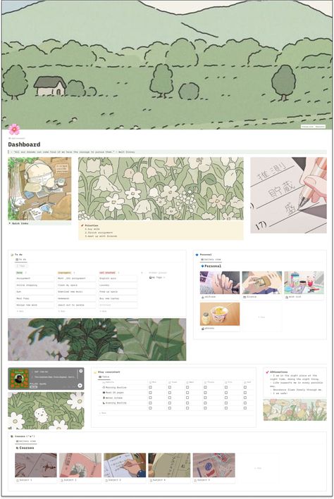 Notion Library Wesley Anna, Notion Mobile, Notion Anime, Cute Notion Template, Notion School, Cute Notion, School Notion, Dashboard Aesthetic, School Planner Template