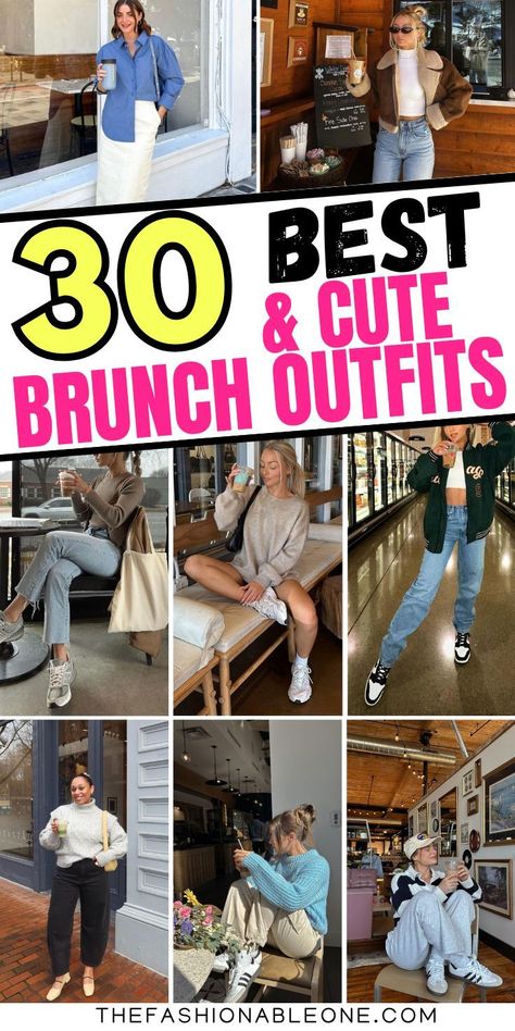 Dress And Cardigan Outfit, Outfit Ideas Brunch, Brunch Outfit Summer, White Top Jeans, Brunch Outfits Fall, Brunch Outfit Ideas, Casual Brunch Outfit, Brunch Outfit Winter, Brunch Outfit Spring