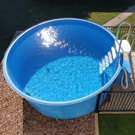 Small Swimming Pools Backyard Budget, Cheap Pool Ideas Budget Patio, Mini Dip Pool Oasis, Pool Alternatives Ideas, Above Ground Small Pool Ideas, Small Pools For Small Yards Above Ground, Best Above Ground Pool To Buy, Homemade Pool Ideas, Easy Set Pool Ideas