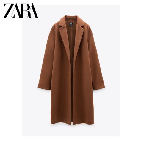 Open Coat Featuring A Lapel Collar, Long Sleeves And In-Seam Side Pockets. Lapel Collar Coat, How To Have Style, Woolen Coat Woman, Open Coat, Fall Fashion Coats, Textured Coat, Lapel Coat, Zara Coat, Collared Coat