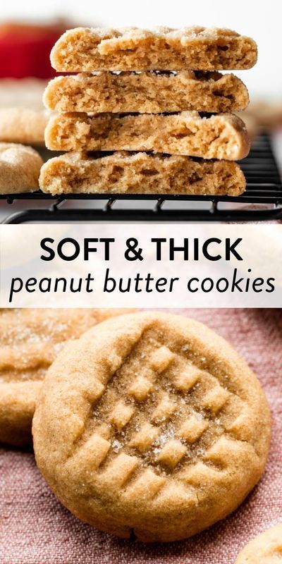 These soft, thick, melt-in-your-mouth peanut butter cookies may be the only peanut butter cookie recipe you ever use again. You need just 9 ingredients and can use processed or natural-style peanut butter! #peanutbutter #cookies #pbcookies #baking Peanut Butter Cookies Sallys Baking, Sally’s Peanut Butter Cookies, Peanut Butter Cookies Recipe Soft, Crunchy Peanut Butter Cookies Easy, Peanut Butter Cookies With Crunchy Pb, Moist Peanut Butter Cookies, Thick Peanut Butter Cookies, Sally Baking, Peanut Butter Cookie Recipe Soft