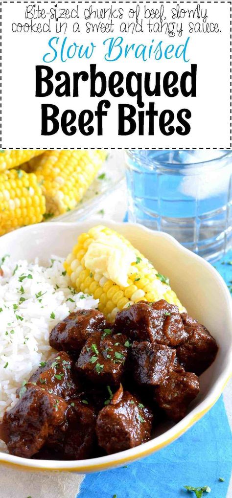 Beef Bites, Beef Stew Meat Recipes, Pork Bites, Stew Beef, Stew Meat Recipes, Beef Stew Crockpot, Bbq Beef, Crockpot Recipes Beef, Lord Byron