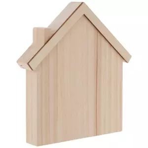 Wood Crafts & Blank Surfaces - Crafts & Hobbies | Hobby Lobby Wood Houses Craft, Lobby House, House With Roof, Salt Box House, Hobby Lobby Crafts, Block House, Small Wooden House, Hobby Lobby Christmas, Hobby Lobby Store