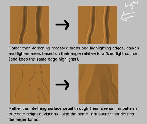 Wood Texture for Plank — polycount Wood Digital Art Tutorial, Wood Tutorial Digital, How To Draw Wood Grain, Stylized Wood Texture, Wood Grain Drawing, Texture Digital Art, Painted Wood Texture, Stylized Art, Game Textures