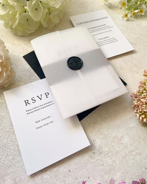 ✨ Looking for simplicity with a touch of elegance? Say hello to these chic vellum wrap invitations! 💌 Featuring modern typography on a lightly textured matte card stock, this set is all about understated style. It includes a simple RSVP and guest info card, all neatly wrapped with a belly band. 🎀 Want to add that special touch? The vellum sleeve and wax seal are the perfect choice! 🕊️💫 With envelopes and seals in a variety of colours, you can perfectly match your colour scheme! 🎨 Shop sam... Vellum Wrap, Understated Style, Modern Typography, Belly Band, Belly Bands, Wax Seal, Colour Scheme, Wax Seals, Seals