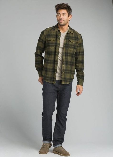 Flannel Men Outfit, Green Flannel Outfit Men, Green Flannel Outfit, Flannel Outfits Fall, Flannel Shirt Outfit, Fashion Empire, Flannel Men, Flannel Outfits, Green Flannel