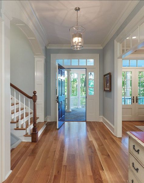 Benjamin Moore Paint Color: Benjamin Moore Gentle Gray 1626 GentleGray                                                                                                                                                     More Benjamin Moore Gentle Gray, Craftsman Cottage House Plans, Gentle Gray, Gray Paint Colors, Blue Gray Paint Colors, Interior Paint Colors Schemes, Casa Clean, Craftsman Cottage, Blue Gray Paint