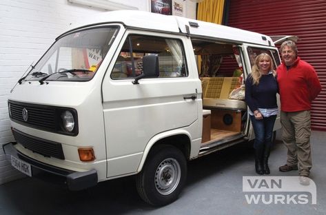 1989 Westy T25 with Deluxe Kompact Interior Birch Ply, Oak Finish - VanWurks VW Camper Interiors Vw T3 Interior, T3 Interior, Truckbed Camper, Camper Interior, Birch Ply, Vw Camper, Oak Finish, Land Rover Defender, Motorhome