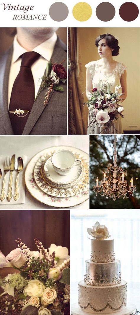 marsala and gold vintage wedding color ideas Gold Vintage Wedding, Vintage Wedding Colors, Popular Wedding Themes, Gold Inspiration, Wedding Color Ideas, Theme Color, Vintage Inspired Wedding, Burgundy Wedding, Wedding Wishes