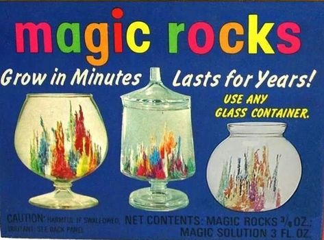 Magic Rocks - loved these!  More pics and time lapse video at my blog. 70s Toys, 1970s Childhood, Childhood Memories 70s, This Is Your Life, Vintage Memory, Oldies But Goodies, I Remember When, The Old Days, Good Ole