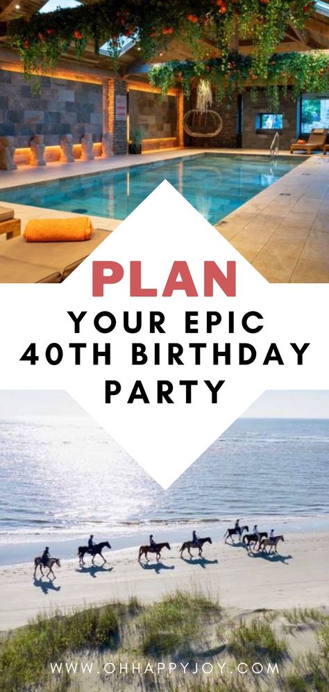 40th Birthday Ideas for Women 40th Beach Party Ideas, Epic 40th Birthday Ideas, 40th Birthday Destinations Trips, Ways To Celebrate 40th Birthday, Fun 40th Birthday Ideas For Women, Destination Birthday Ideas, Celebrate 40th Birthday, 40th Theme, 40th Birthday Trip Ideas