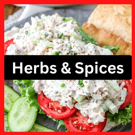 10 Best Herbs and Spices for Chicken Salad Chicken Salad Seasoning, Chicken Salaf, Best Spices For Chicken, Spices For Chicken, Salad Seasoning Recipe, Best Chicken Seasoning, Cold Chicken Salads, Chicken Curry Salad, Herb Chicken