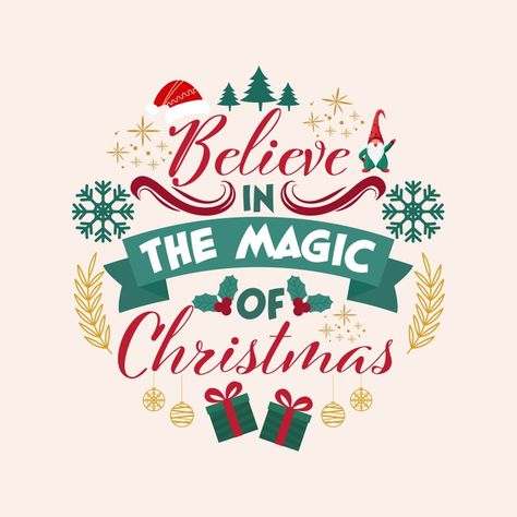 Believe in the magic of christmas messag... | Premium Vector #Freepik #vector #christmas #tree #winter #merry-christmas Believe In The Magic Of Christmas, Christmas Gift Template, Merry Christmas Messages, New Year Card Design, Christmas Ecards, Message Text, Merry Christmas Text, Merry Christmas Message, Xmas Greeting Cards