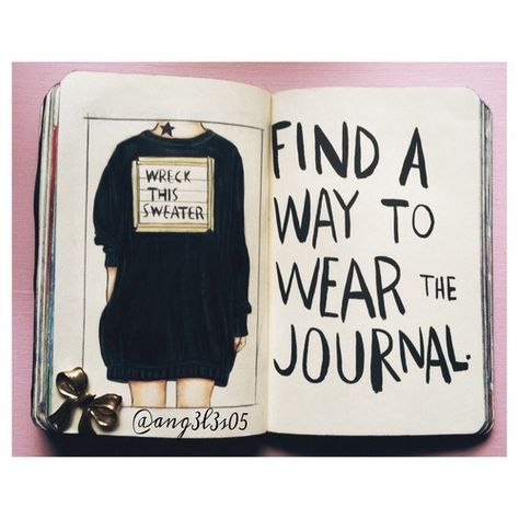 Wreck this journal ideas Wreak This Journal Pages, Create This Book, Wreck This Journal, Diary Ideas, Bullet Journal Art, Creative Journal, Sketchbook Journaling, Bullet Journal Doodles, Find A Way