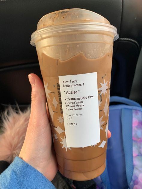 Venti Cold Brew Starbucks Drinks, Vanilla Cold Brew Starbucks Order, Expensive Starbucks Drinks, Starbucks Cold Brew Drinks To Order, Starbucks Cold Brew Drinks, Venti Starbucks Drinks, Cold Brew Starbucks Order, Starbucks Specialty Drinks, Vanilla Cold Brew