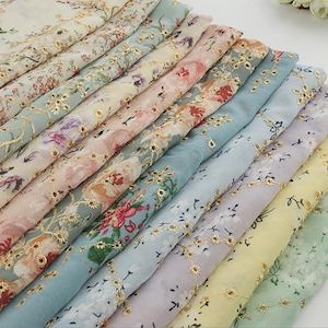 Sewing Room Decor, Eyelet Fabric, Chiffon Floral, Floral Print Fabric, Floral Chiffon, Chiffon Lace, Print Chiffon, Rose Pattern, Chiffon Fabric