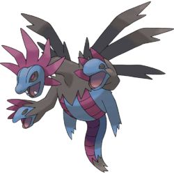 Hydreigon - #635 - Dark and Dragon Type Dragon Pokemon, Dark Type Pokemon, Pokemon Original, Pokemon Wiki, Dragon Type Pokemon, Pokemon Names, Pokemon Dragon, Pokemon Black, Mega Pokemon