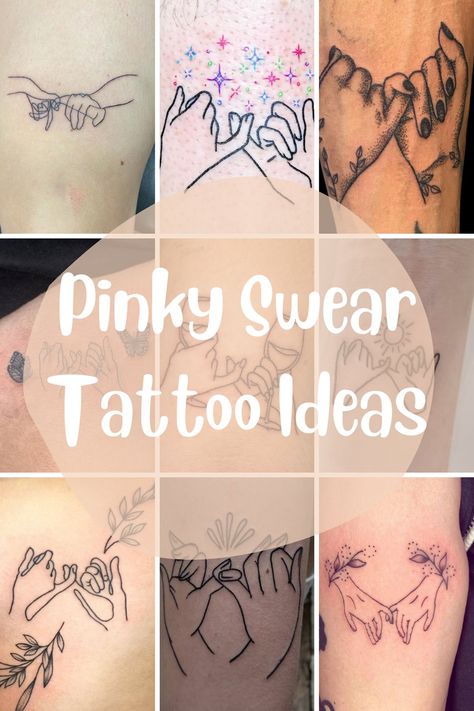 53+ Pinky Promise Tattoo Ideas (Pinky Swear Designs) - TattooGlee Pinkie Swear Tattoo, Best Friend Tattoos Pinky Promise, Pinky Swear Tattoo Best Friends, Small Pinky Promise Tattoo, Pinky Promise Tattoo Friends, Pinky Tattoos, Pinky Swear Tattoo, Promise Tattoo Ideas, Pinky Tattoo