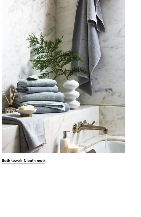 Bathroom Designs 2023, West Elm Bathroom, Bathroom Oasis, Egyptian Cotton Towels, Hotel Towels, Towel Sets, Bath Towels Luxury, Hotel Boutique, Luxury Towels