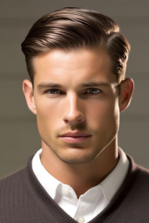 The classic Ivy League cut is a medium-length hairstyle that exudes sophistication. It’s perfect for wavy hair suiting all face shapes. Click here to check out more best medium-length hairstyles for men. Most Attractive Mens Hairstyles, Classic Man Hairstyle, Men’s Classic Hairstyles, Ivy League Hairstyle, Mens Medium Length Hairstyles With Beard, Men’s Wedding Hairstyles, Classic Man Haircut, Classic Men’s Haircut, Men’s Hair Styles Medium