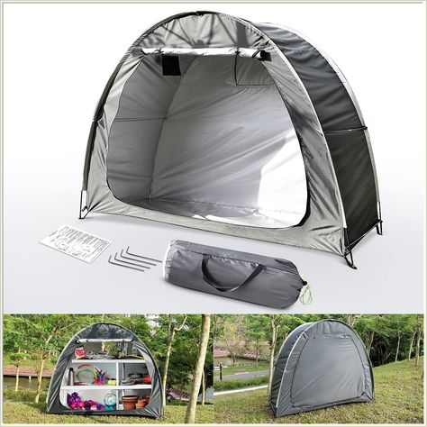 Bike Cover Storage Tent, Foldable Outdoor Bike Tent for Bikes, Garden Tools, Lawn Mover, Waterproof Storage Tent Bicycle Storage Shed, Portable Sheds, Bike Shelter, Foldable Bike, Foldable Bikes, Green Bike, Bike Cover, Outdoor Biking, Bicycle Storage