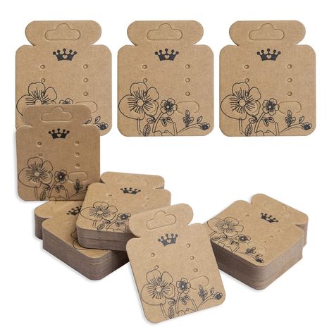 PRICES MAY VARY. QUANTITY:Total package include 100 pieces display cards, could use for all your earring display. MATERIAL:High quality Kraft Paper.Size:1.96inch *1.57inch /5.0cm *4.0cm.Color:Kraft Paper as picture. COOL DESIGN:These earring holder cards design in Jar shape,make your earring especial and cool. EASY USE:Each display card has 8 pre-cut holes could use for hanging earring,ear suds,necklace,use for jewelry display card, earring Kraft paper tag, earring studs price tags, jewelry pric Kraft Paper Cards, Earring Display Cards, Earring Card Display, Earring Displays, Kraft Paper Tags, Packaging Jewelry, Jewelry Display Cards, Cards Holder, Birthday Items