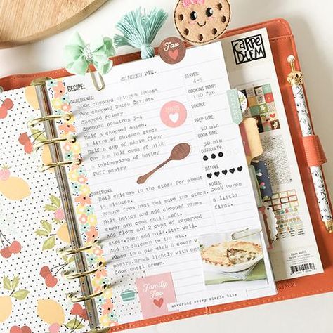 Creating a Recipe Planner – Carpe Diem Planners Diy Recipe Binder, Scrapbook Recipe Book, Carpe Diem Planner, Recipe Planner, Homemade Recipe Books, Recipe Book Design, Diy Cookbook, Recipe Album, Recipe Book Diy