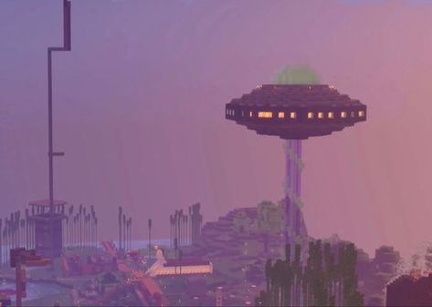 Minecraft Themed Builds, Minecraft Star House, Moon Themed Minecraft Builds, Space Themed Minecraft Builds, Space Minecraft Builds, Ufo Minecraft, Minecraft Rocket, Minecraft Space, Minecraft Idea