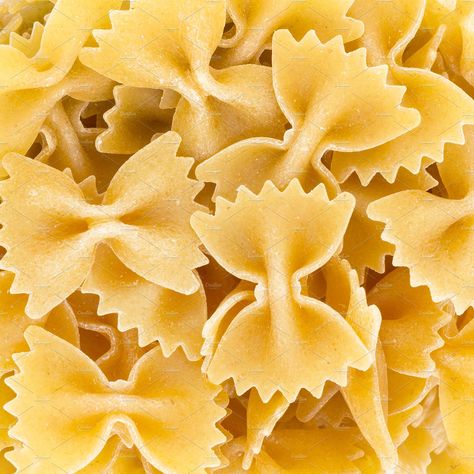 Uncooked farfalle pasta by KYNA STUDIO on @creativemarket Pasta Background, Pasta Farfalle, Danger Noodle, Farfalle Pasta, Wheat Pasta, Whole Wheat Pasta, Drying Pasta, Pasta Noodles, Whole Wheat