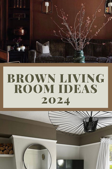 brown living room ideas 2024