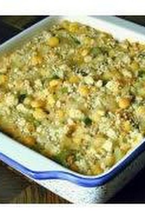 Creamy Hominy Casserole - Mom's Hominy Casserole, Hominy Recipes, Baked Corn Casserole, Frito Recipe, Vegetarian Casserole Recipes, Casserole Bake, Chili Casserole, Slow Cooked Ribs, Vegetarian Casserole