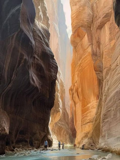 The Wonderful World | The Narrows, Zion National Park in Utah, USA 🇺🇸 | Facebook The Narrows Zion National Park, The Narrows Zion, Narrows Zion National Park, Zion Park, The Narrows, Sandstone Wall, Zion National Park Utah, Utah Hikes, Slot Canyon