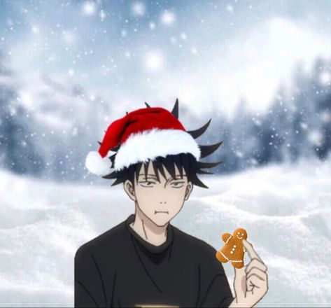 Fushiguro Megumi Christmas jjk profile pic Megumi Christmas, New Year Anime, Christmas Profile Pictures, The Weeknd Wallpaper Iphone, New Year Meme, Fushiguro Megumi, Space Phone Wallpaper, Christmas Memes, New Year Pictures