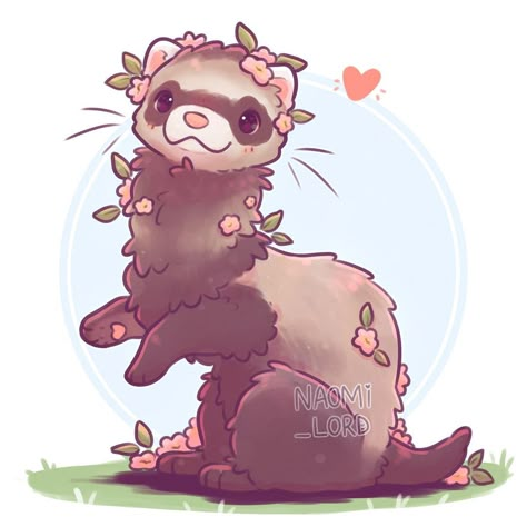 Naomi Lord Art on Instagram: “✨🌸 New kawaii animal time! This week it’s a ferret! 🌸✨ What animal would ya like to see me draw next week? 🤔💕 • #ferret #ferretart…” A Ferret, Cute Animal Drawings, Ferret, Pet Portrait, Animal Drawings, Cute Drawings, Cute Animals, In Style, Pet