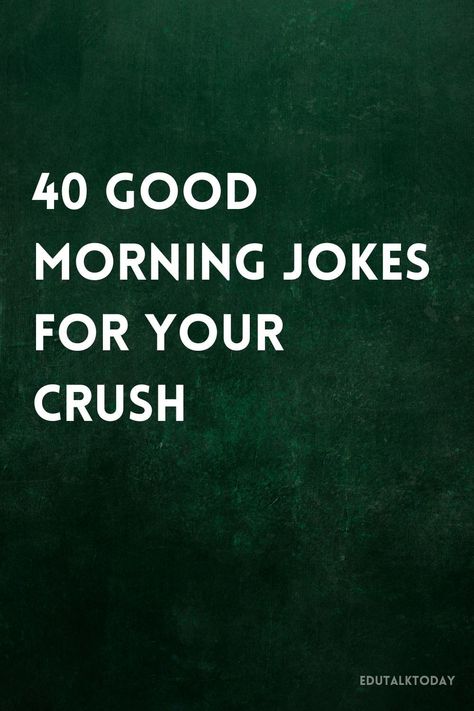 Brighten up your crush’s morning with 40 good morning jokes, adding a lighthearted and funny start to their day. Good Morning Chilly Day, Good Morning Gifs Funny Humor, Good Morning Jokes, Morning Jokes, For Your Crush, Music Trivia, Country Facts, Double Meaning, Corny Jokes